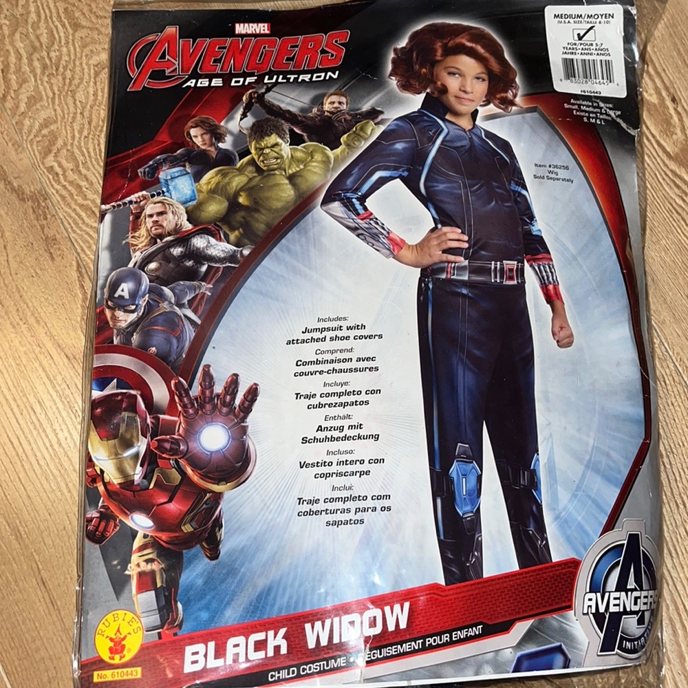 Marvel Black Widow costume Avengers Age Of Ultron Halloween Dress Up NEW